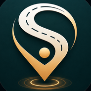 Spotless logo — a winding road forming a map pin